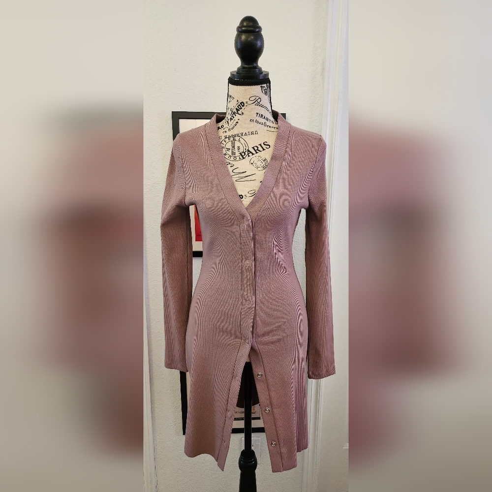 COLLUSION By ASOS Dusty Rose Snap Midi Dress US Size 6